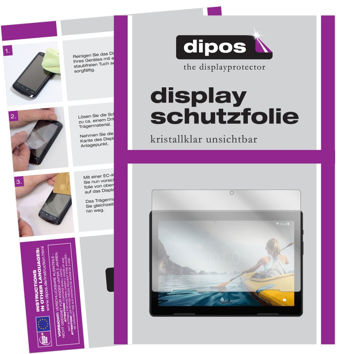 2x Schutzfolie klar für Medion Life P10710 ?10 Zol (1)