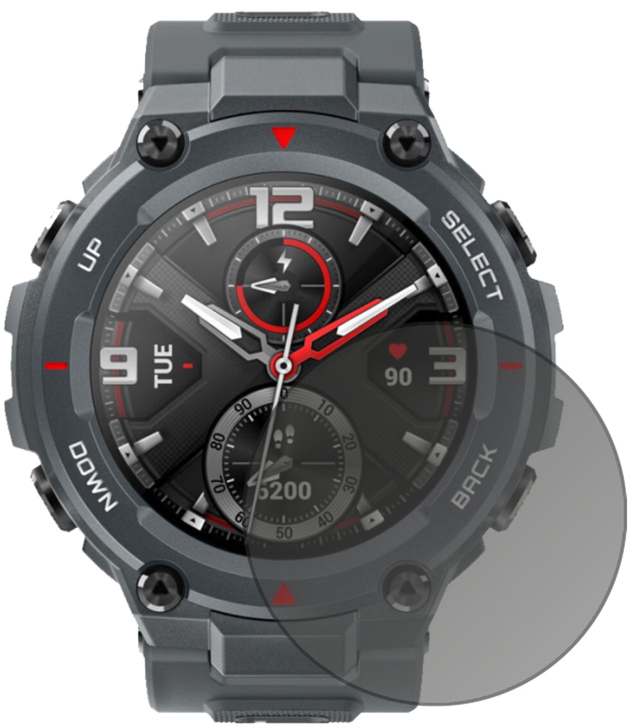 Blickschutzfolie für Amazfit T-Rex Smartwatch matt (2)