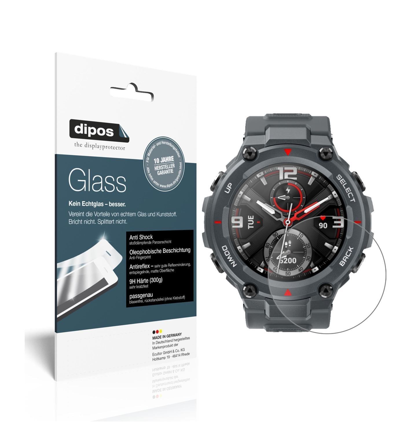 2x 9H Schutzfolie matt für Amazfit T-Rex Smartwatc (1)