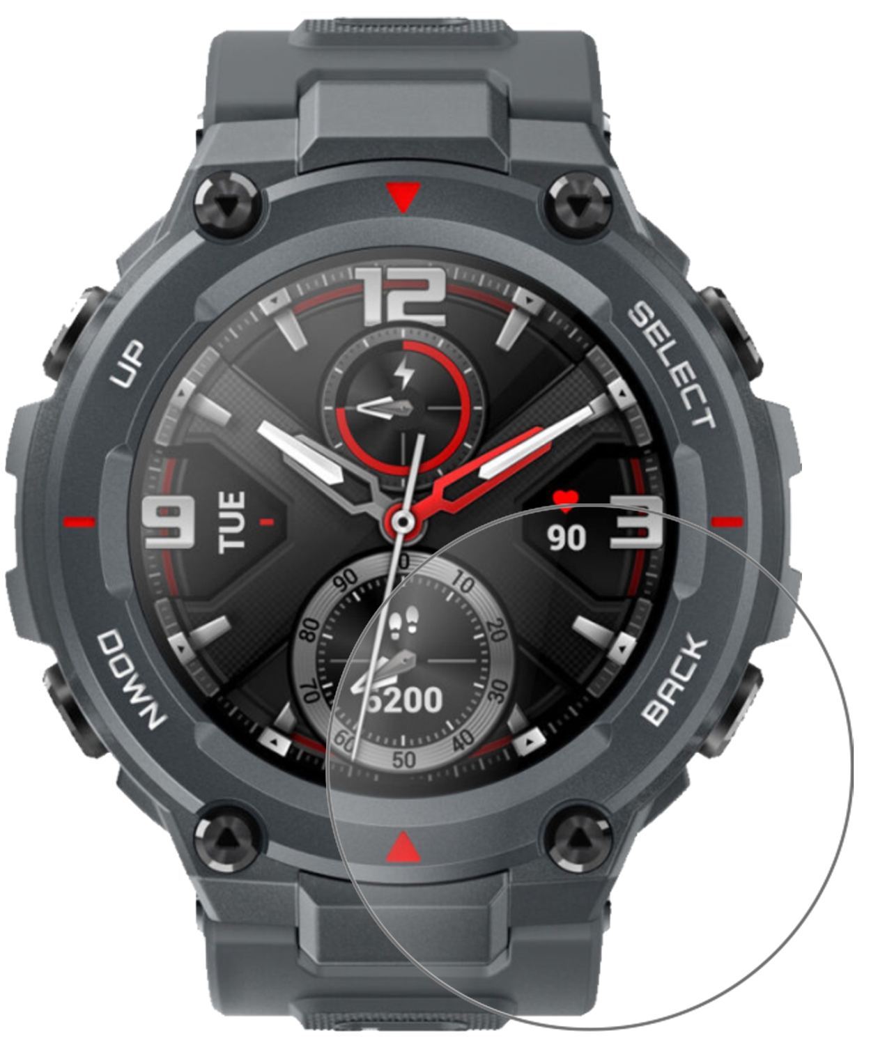 2x 9H Schutzfolie matt für Amazfit T-Rex Smartwatc (2)