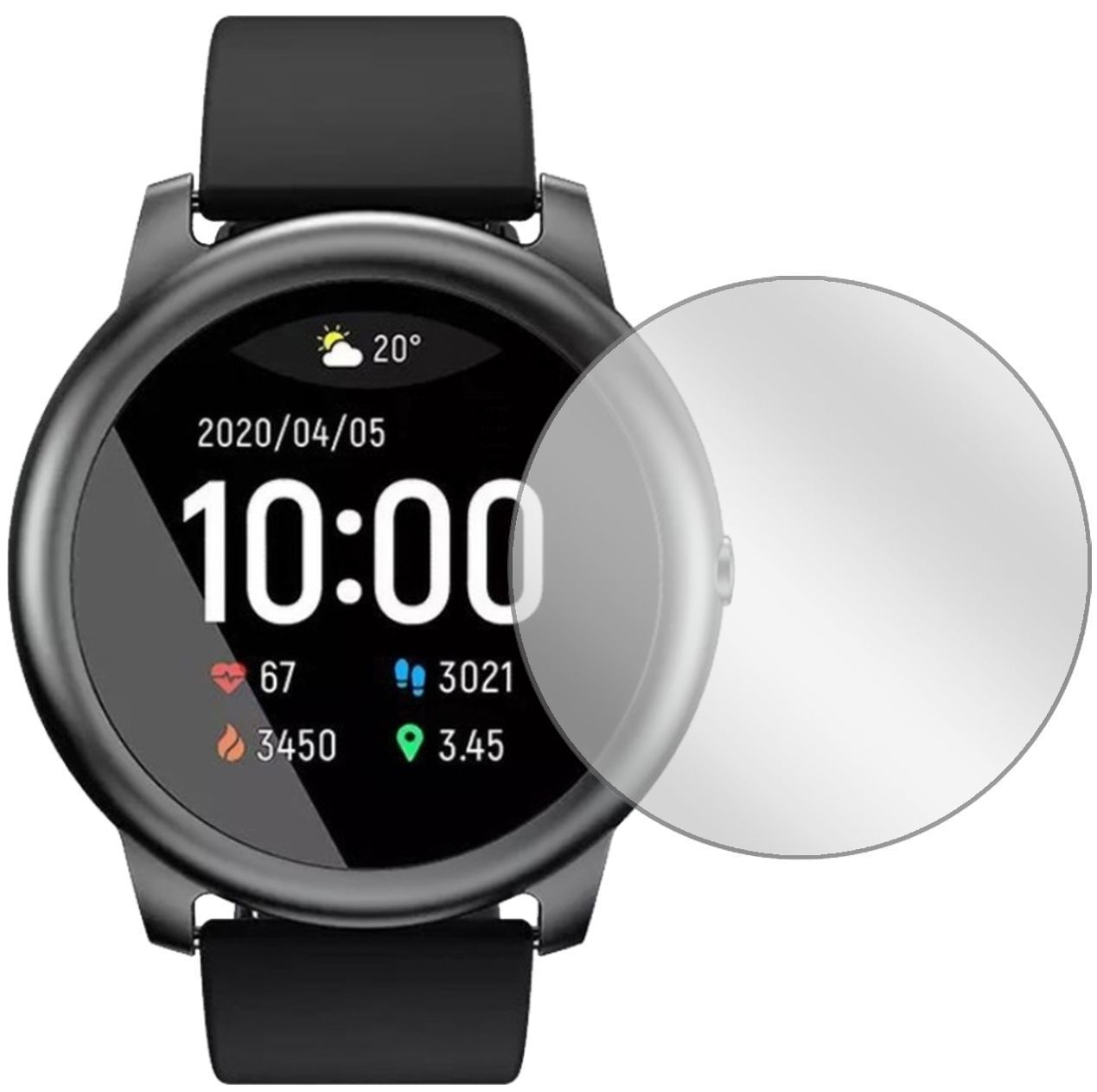2x Schutzfolie klar für Xiaomi Haylou Solar Displa (2)
