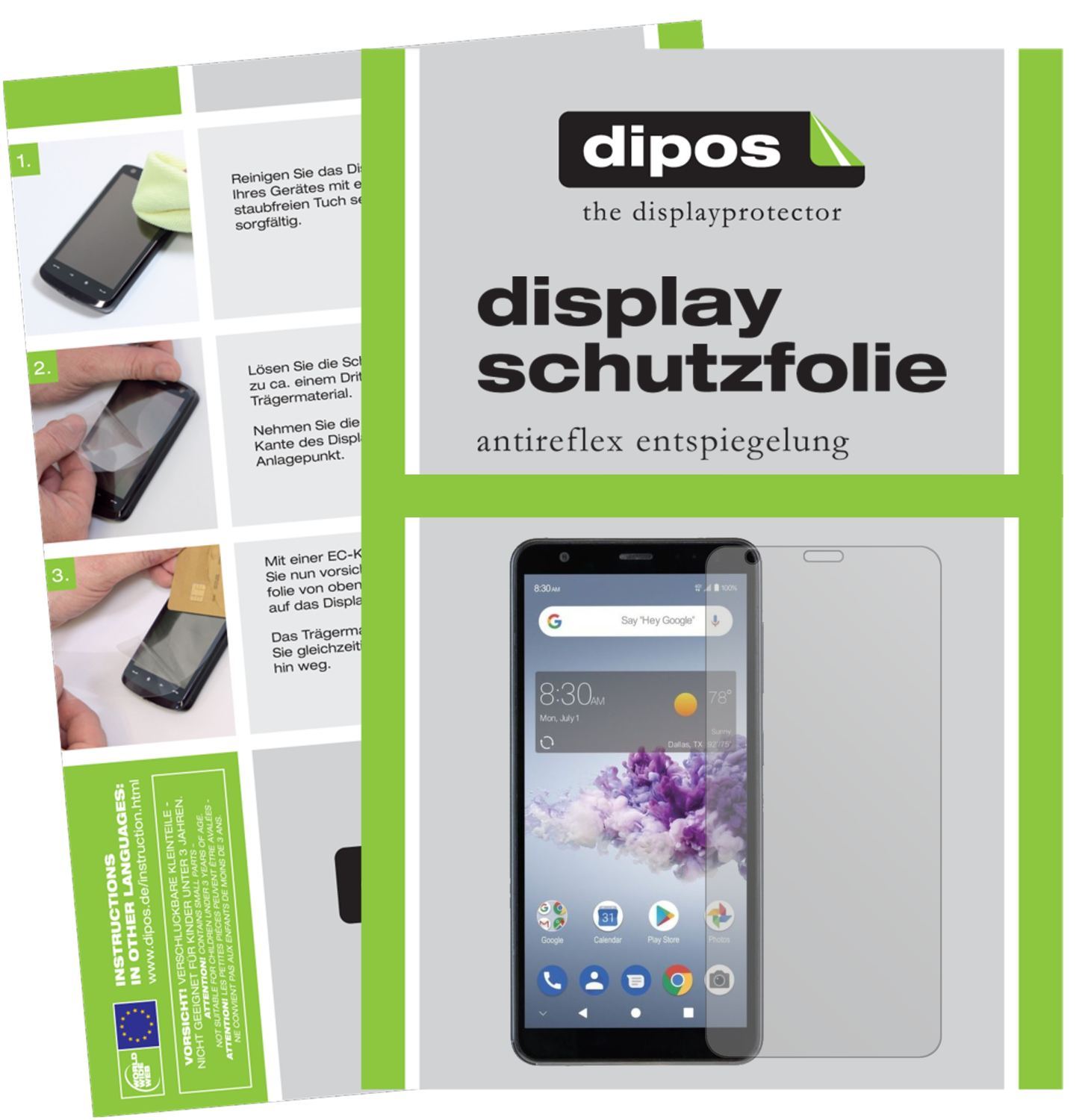 6x Schutzfolie matt für ZTE Blade A3 Prime Display (1)