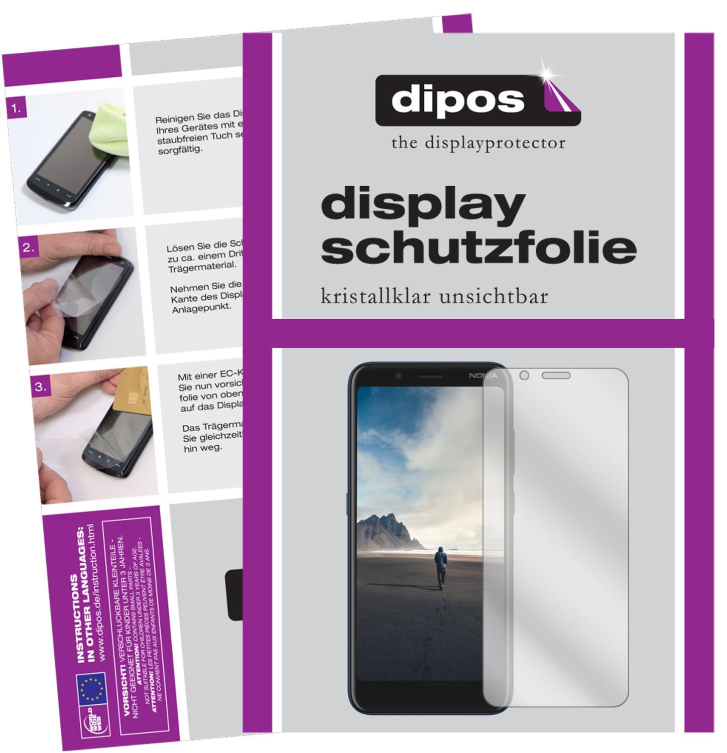 6x Schutzfolie klar für Nokia C2 Tava Display-Schu (1)