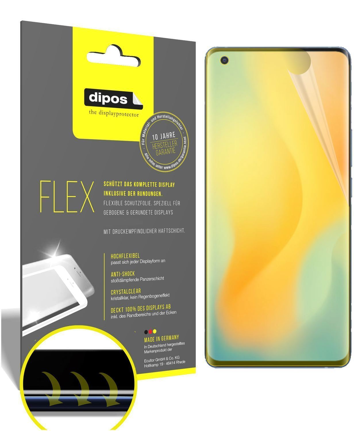 3x 3D Full Cover Schutzfolie für Vivo X50 Pro (1)