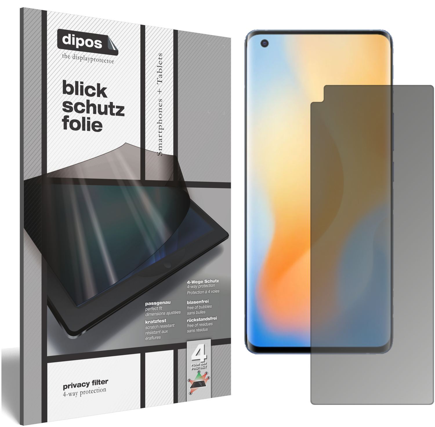 Blickschutzfolie für Vivo X50 Pro matt Schutzfolie (1)