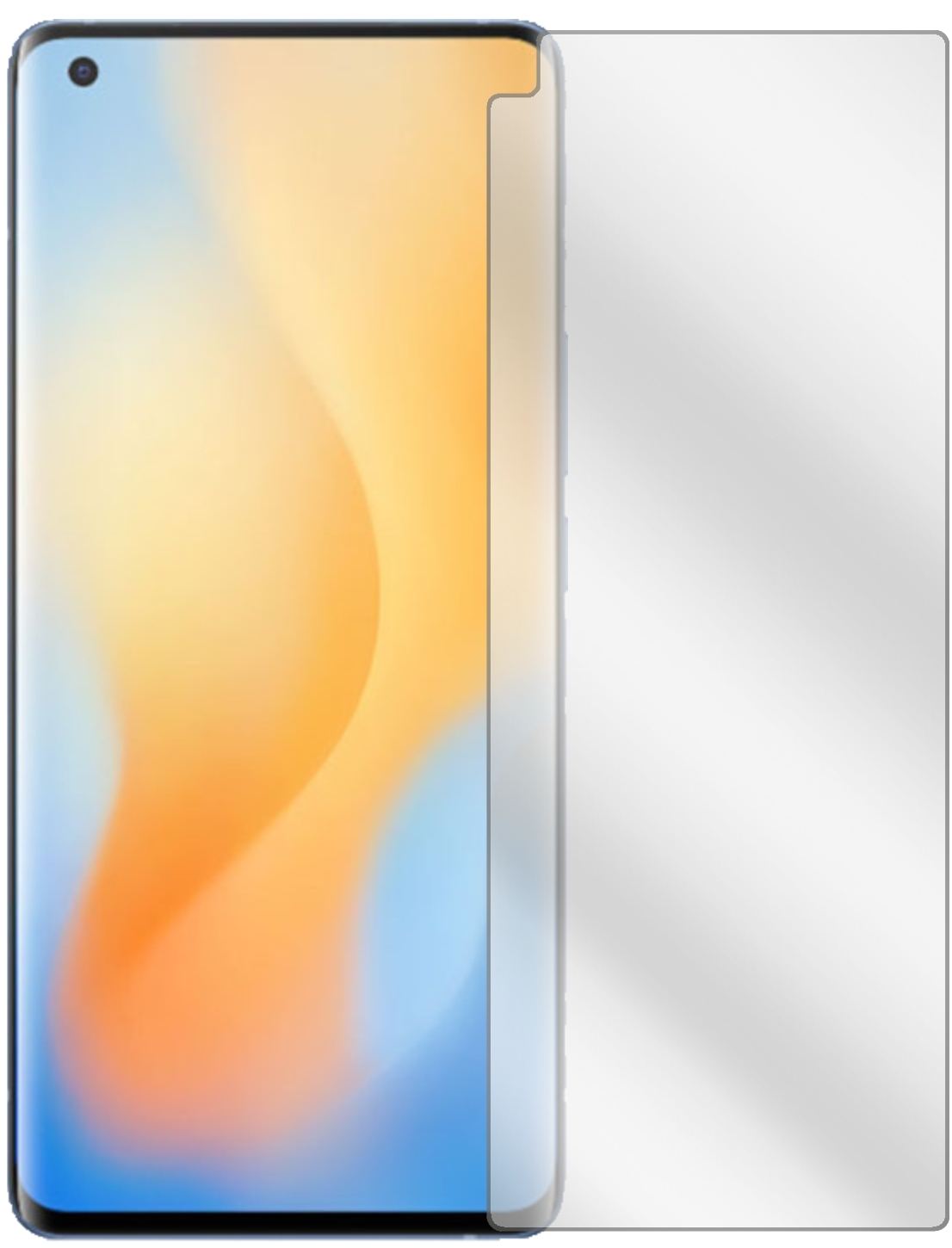 2x Schutzfolie klar für Vivo X50 Pro Display-Schut (2)