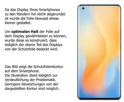 2x Schutzfolie klar für Vivo X50 Pro Display-Schut (5)