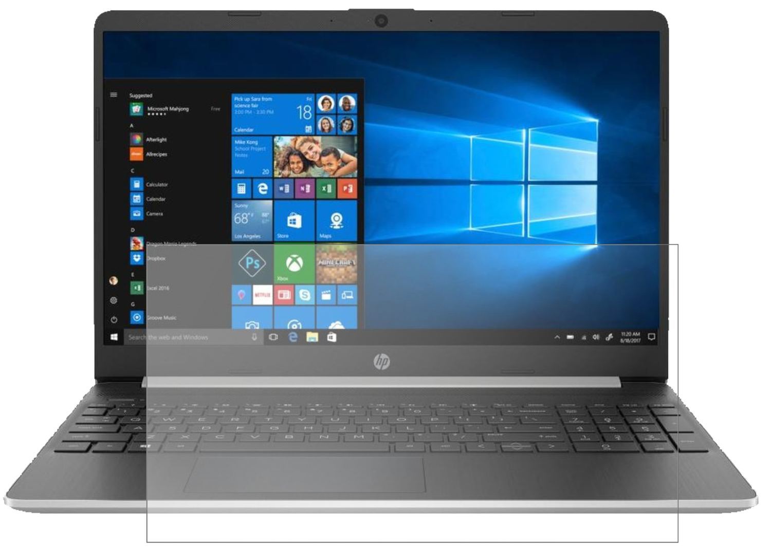 1x 9H Schutzfolie matt für HP Laptop 15s-eq0564ng  (2)