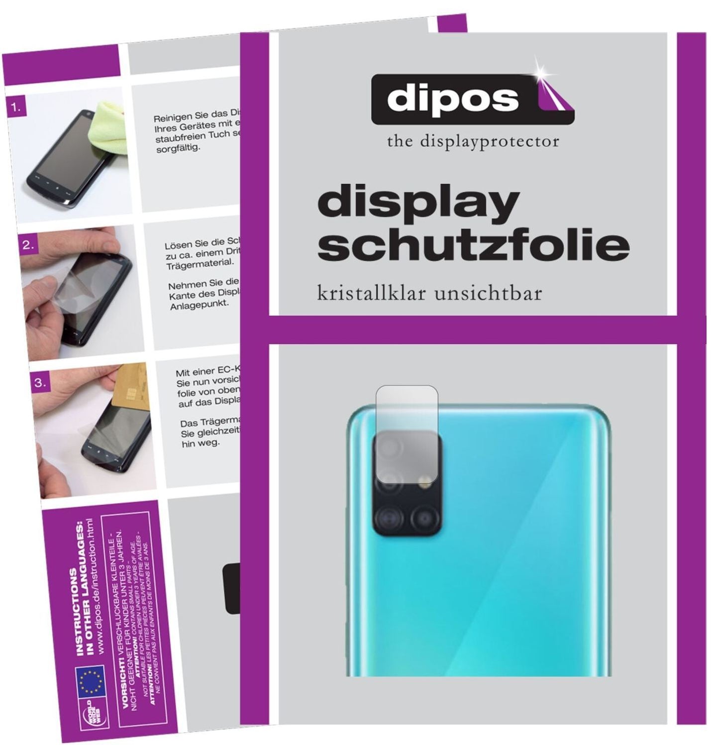 5x Schutzfolie klar für Samsung Galaxy A51 5G Kame (1)
