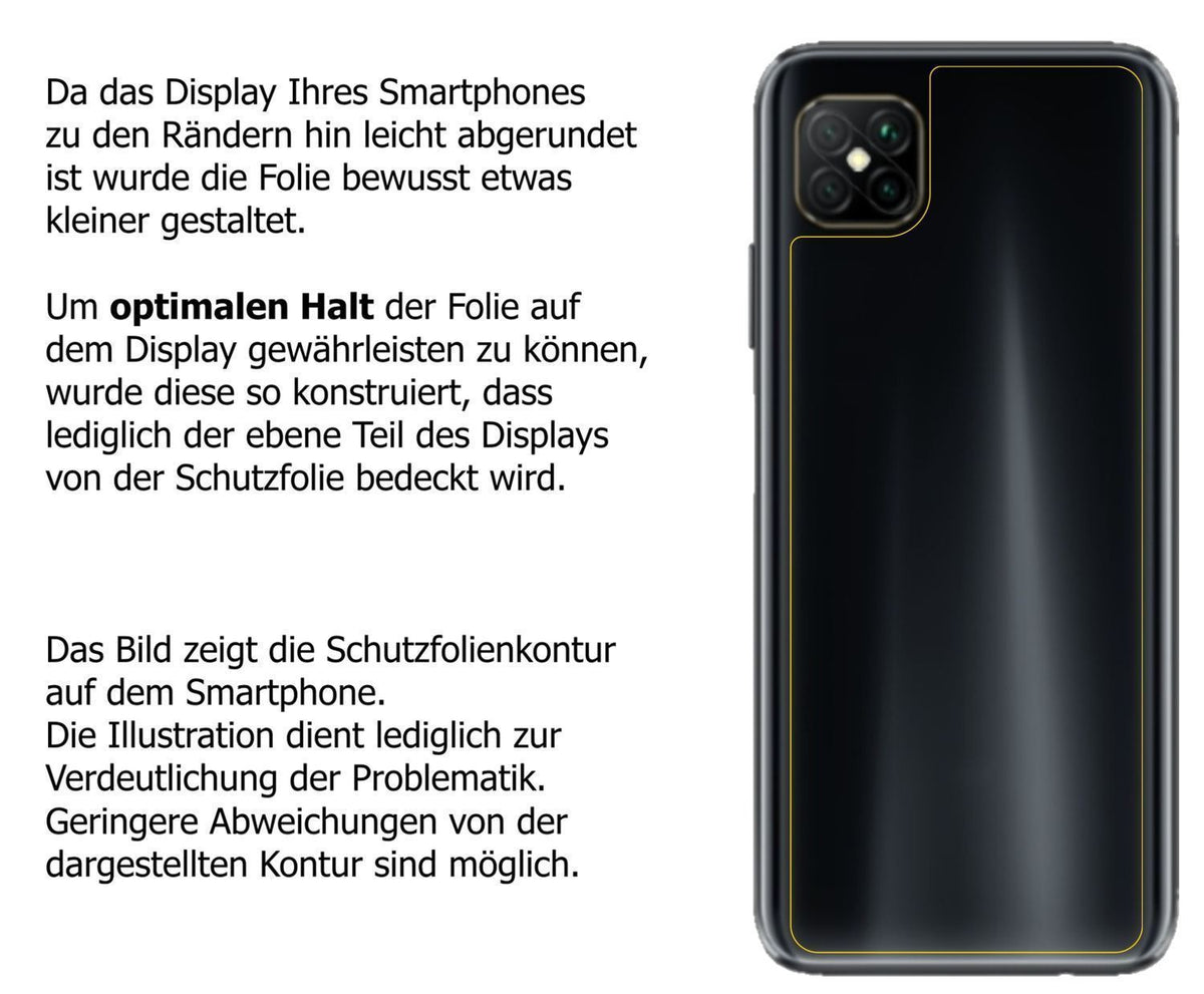 1x 9H Schutzfolie matt für Oppo A92s Rückseite Pan (3)