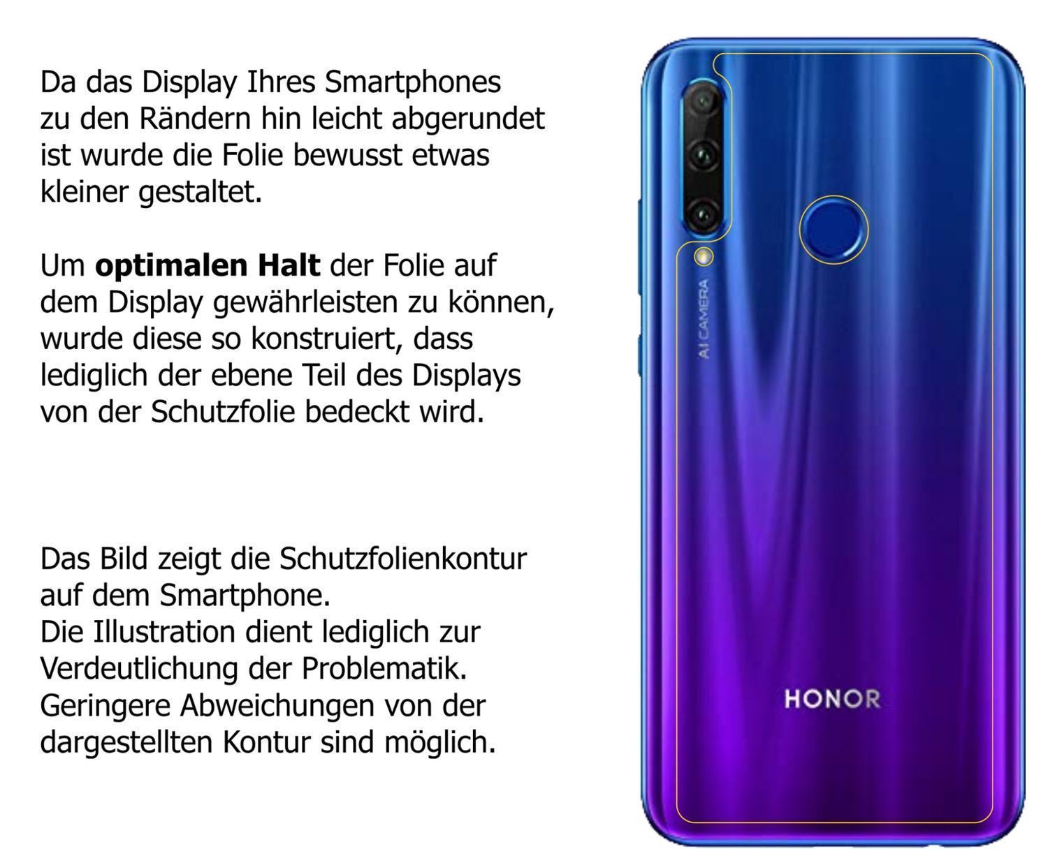5x Schutzfolie klar für Honor 20E Rückseite Displa (5)