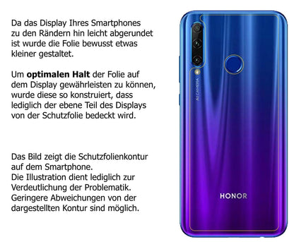 2x 9H Schutzfolie matt für Honor 20E Rückseite Pan (3)