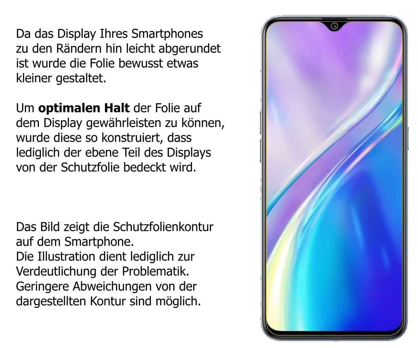 Blickschutzfolie für Oppo Realme 6i matt Schutzfol (5)