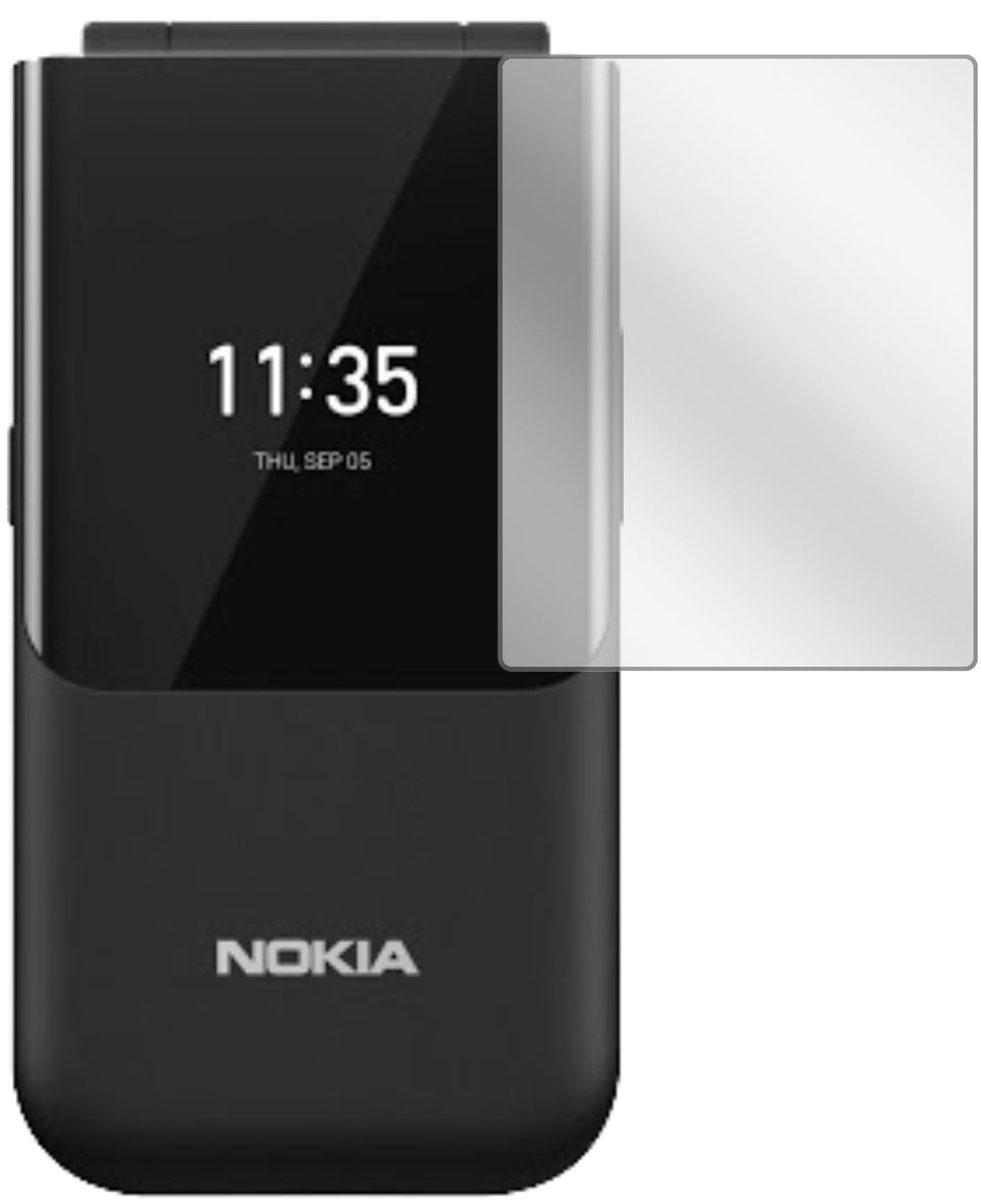 6x Schutzfolie klar für Nokia 2720 Flip Rückseite  (2)