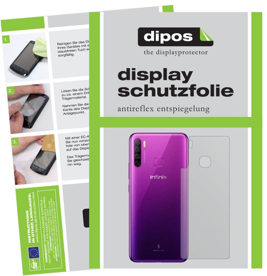 1x Schutzfolie matt für Infinix S5 Lite Rückseite  (1)