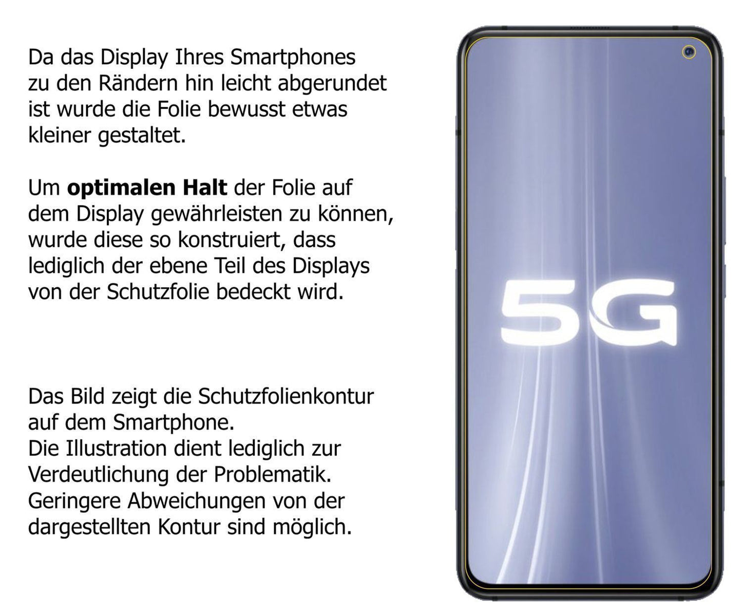 Blickschutzfolie für Vivo iQOO 3 5G matt Schutzfol (5)