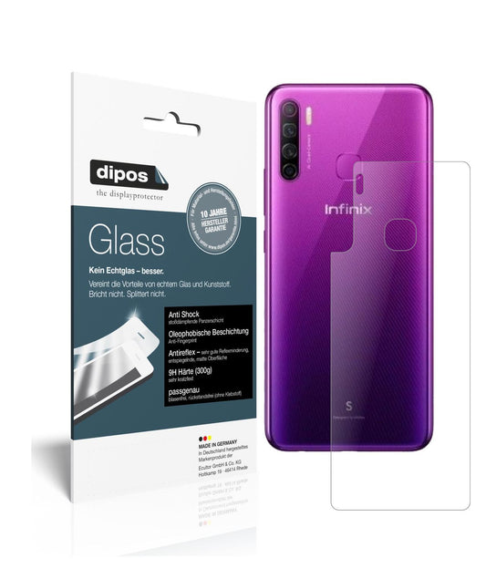 2x 9H Schutzfolie matt für Infinix S5 Lite Rücksei (1)