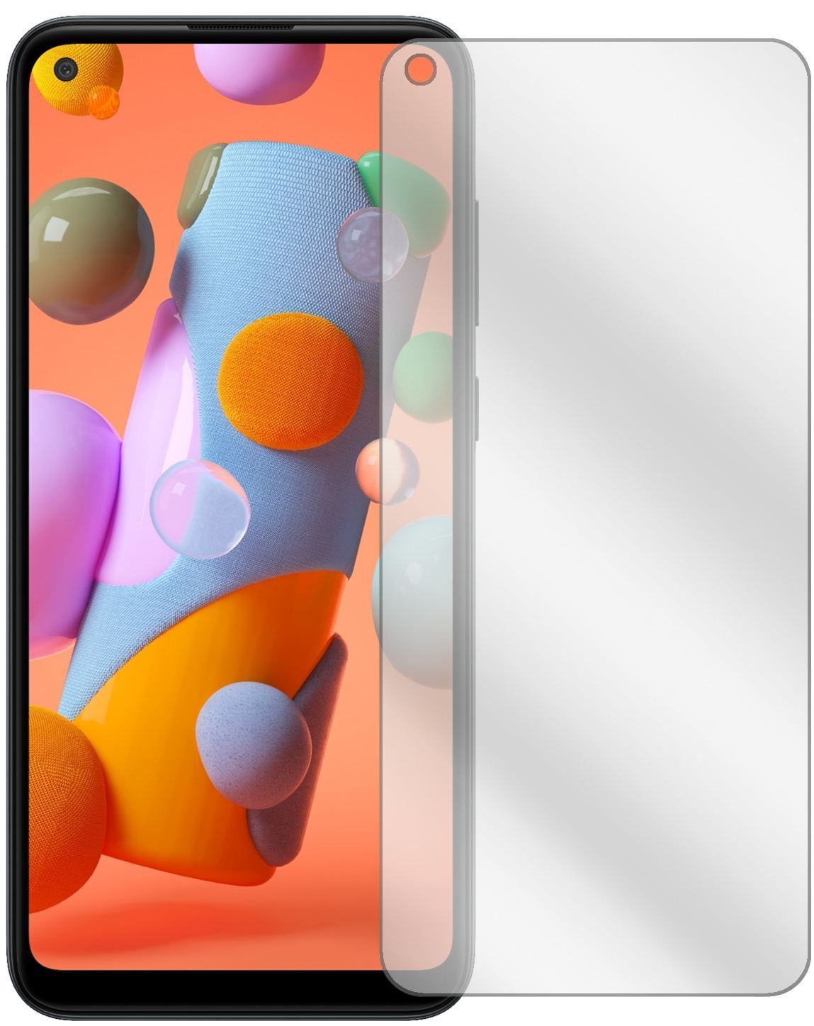 1x Schutzfolie klar für Samsung Galaxy A11 Display (2)