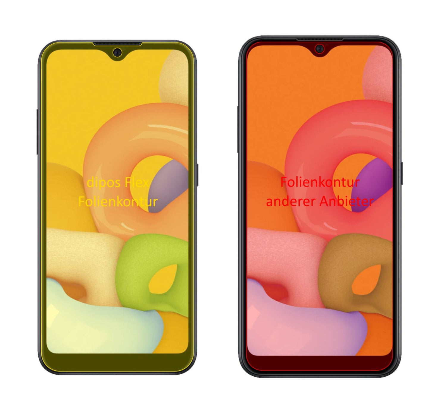 3x 3D Full Cover Schutzfolie für Samsung Galaxy A0 (2)