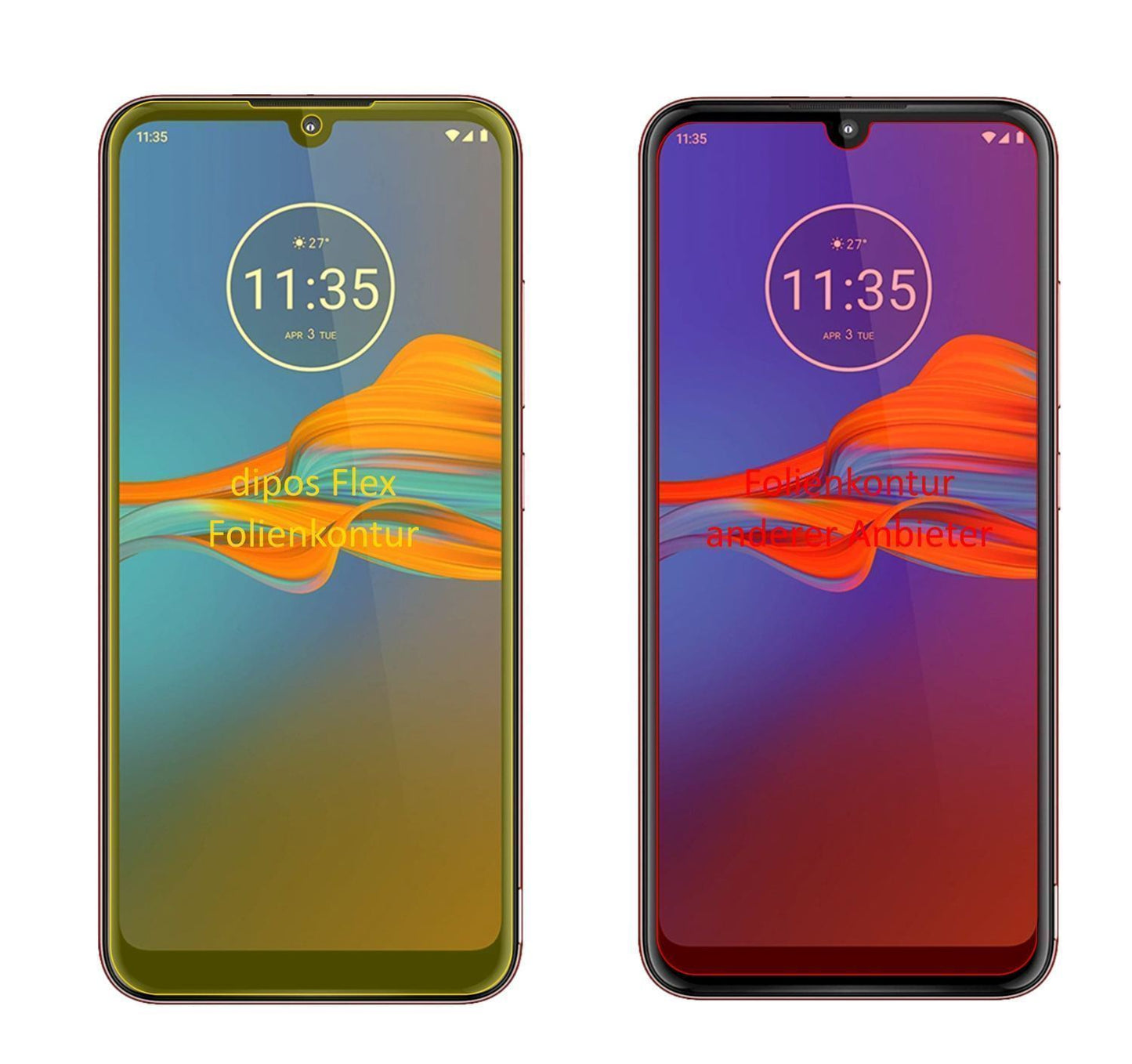 2x 3D Full Cover Schutzfolie für Motorola Moto E6  (2)