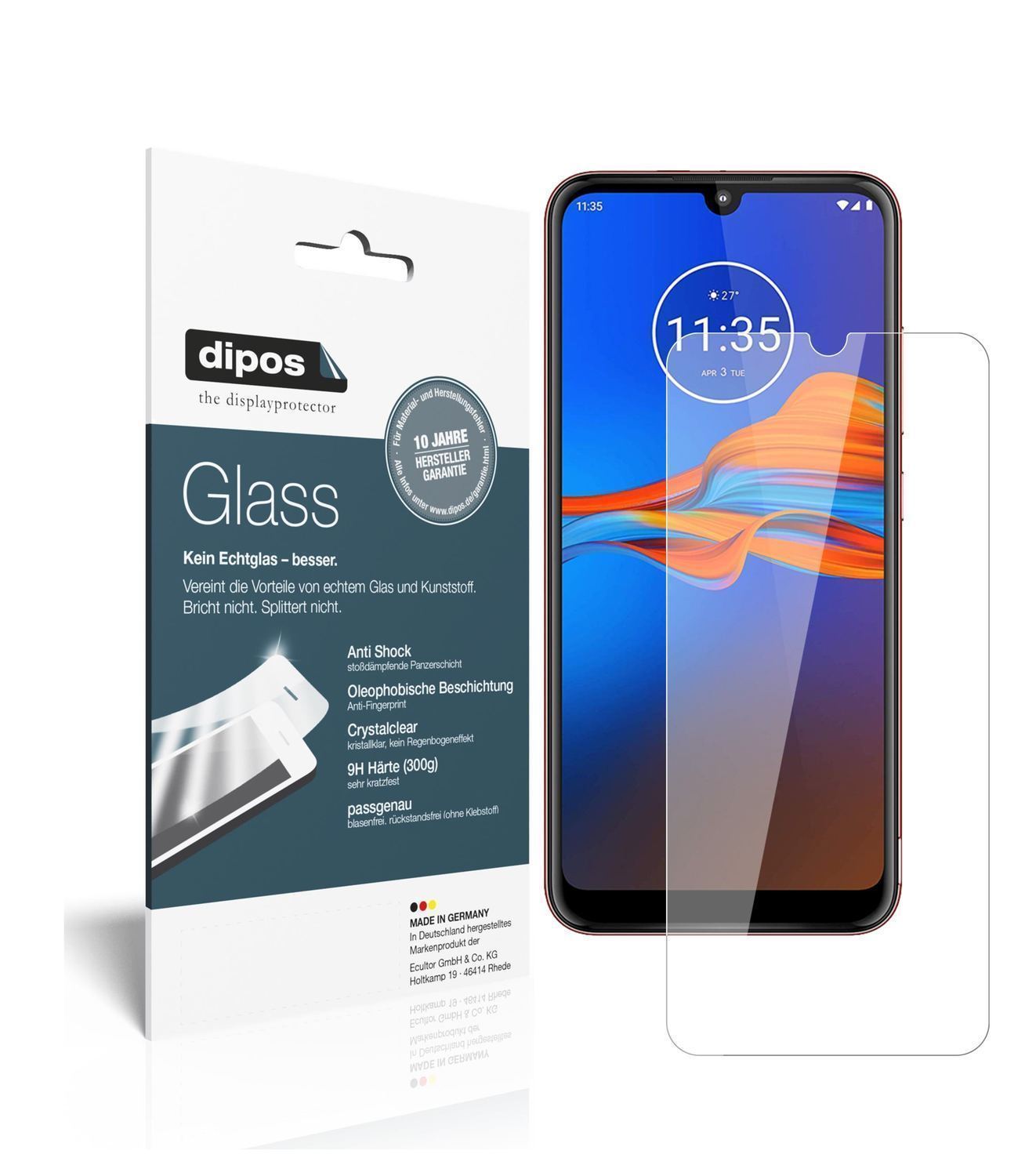 2x 9H Schutzfolie für Motorola Moto E6 Plus Panzer (1)