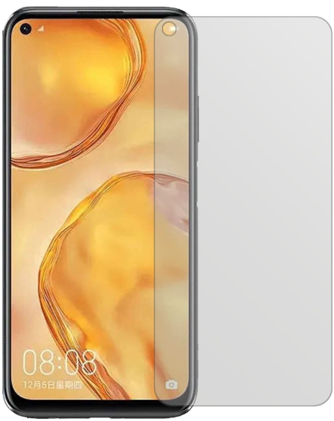 5x Schutzfolie matt für Huawei P40 Lite Display-Sc (2)