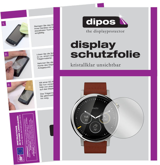 2x Schutzfolie klar für Motorola Moto 360 (2019) D (1)