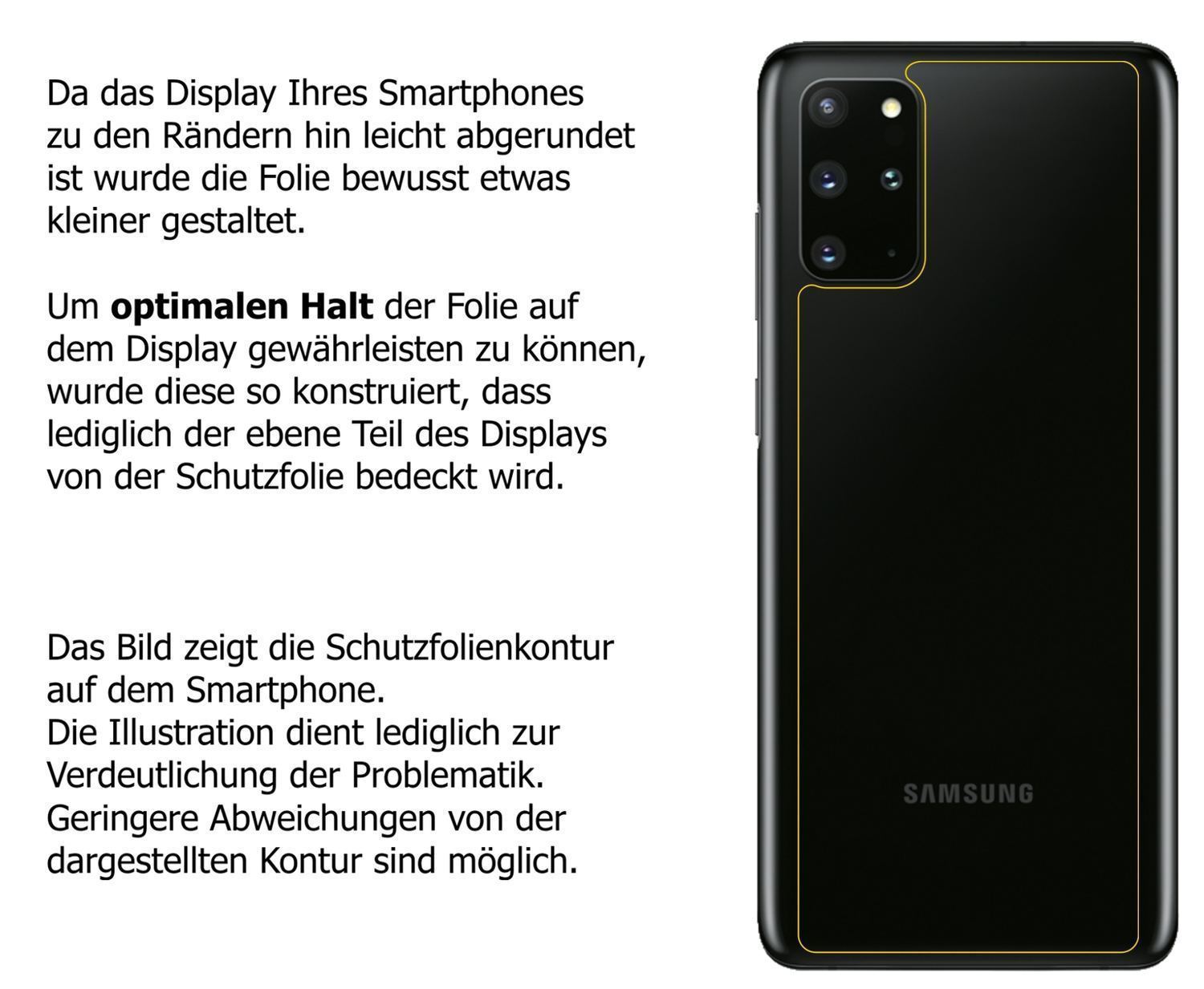 1x 9H Schutzfolie für Samsung Galaxy S20 Rückseite (3)