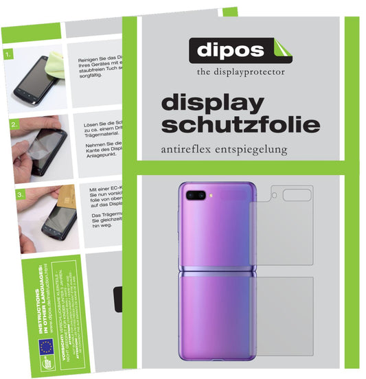 6x Schutzfolie matt für Samsung Galaxy Z Flip Rück (1)
