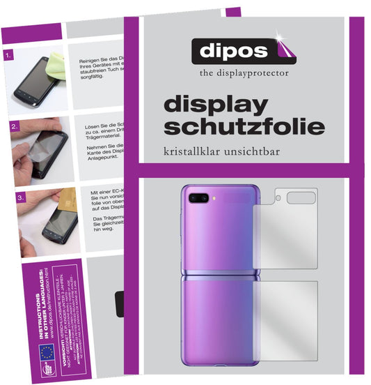 6x Schutzfolie klar für Samsung Galaxy Z Flip Rück (1)