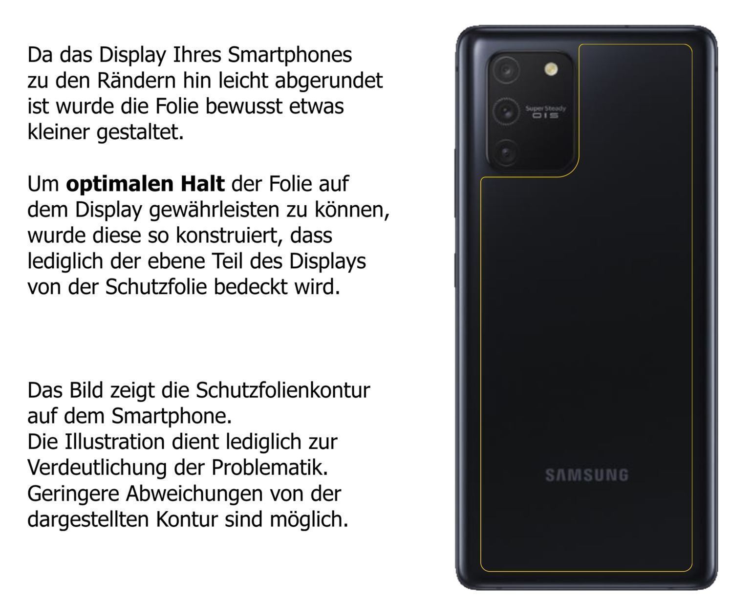 1x Schutzfolie klar für Samsung Galaxy S10 Lite Rü (5)
