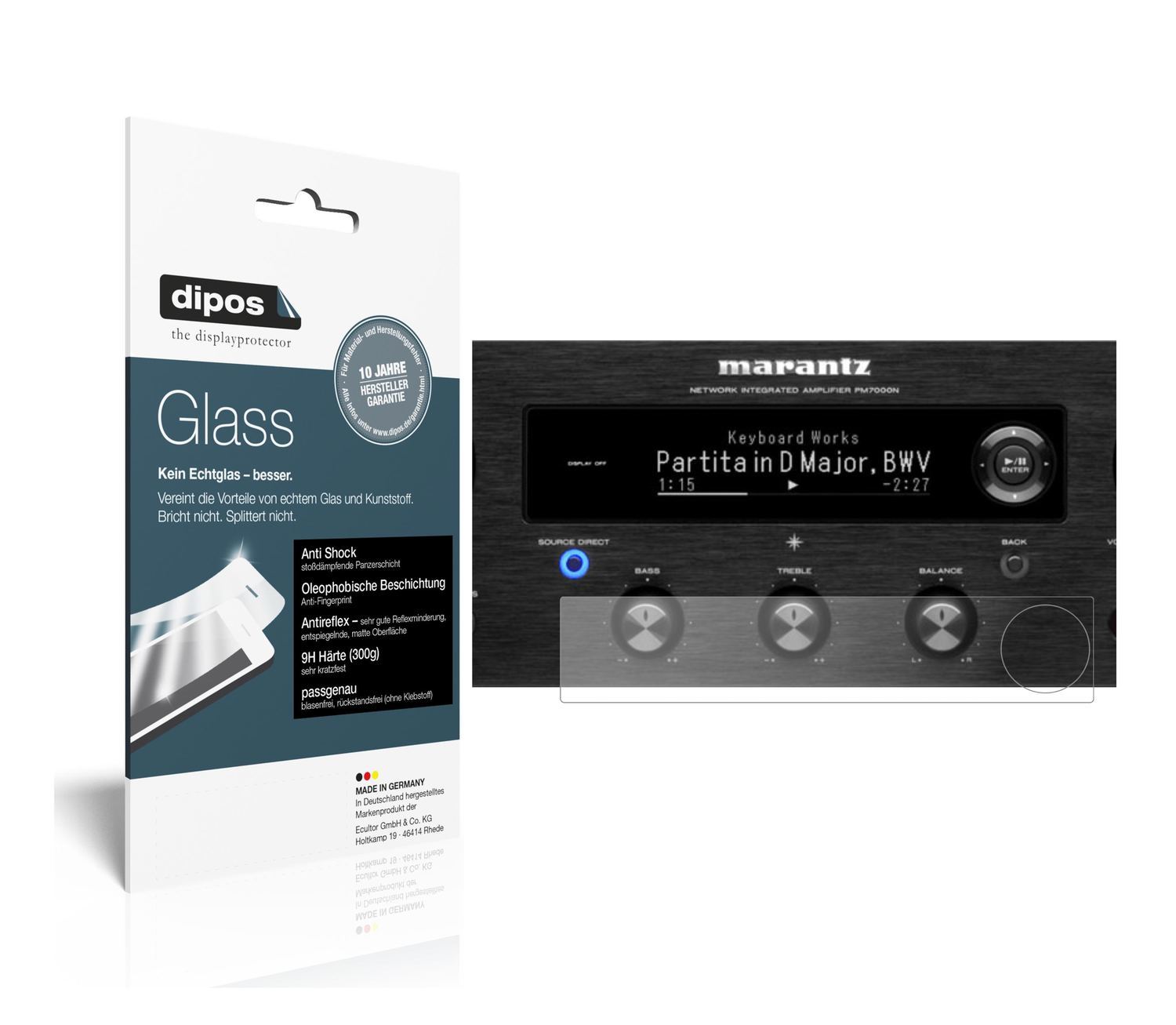 1x 9H Schutzfolie matt für Marantz PM7000N Panzerf (1)