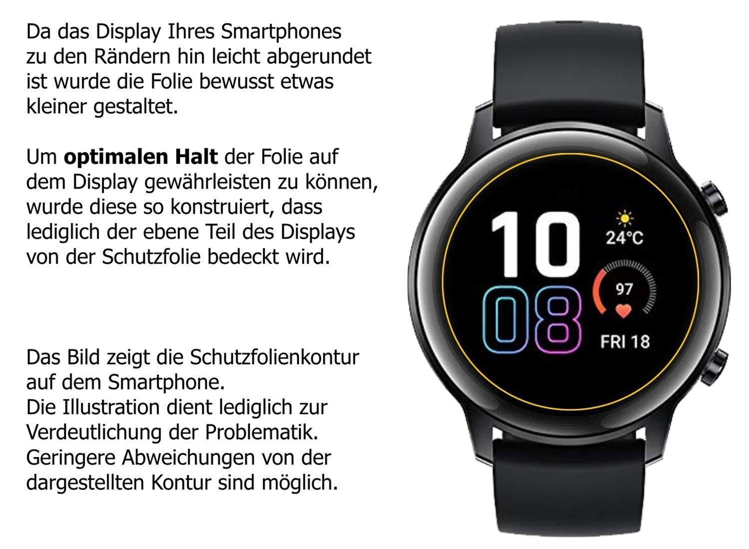1x 9H Schutzfolie für Honor Magic Watch 2 42mm Pan (3)