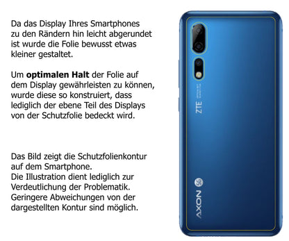2x Schutzfolie klar für ZTE Axon 10s Pro Rückseite (5)