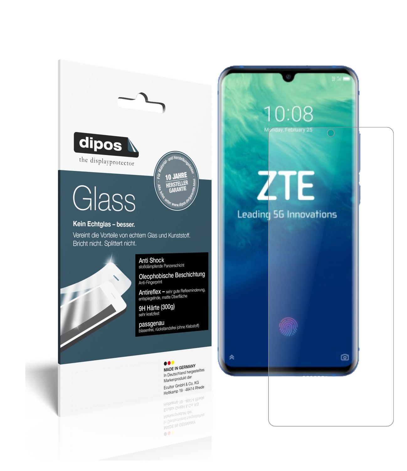 2x 9H Schutzfolie matt für ZTE Axon 10s Pro Panzer (1)