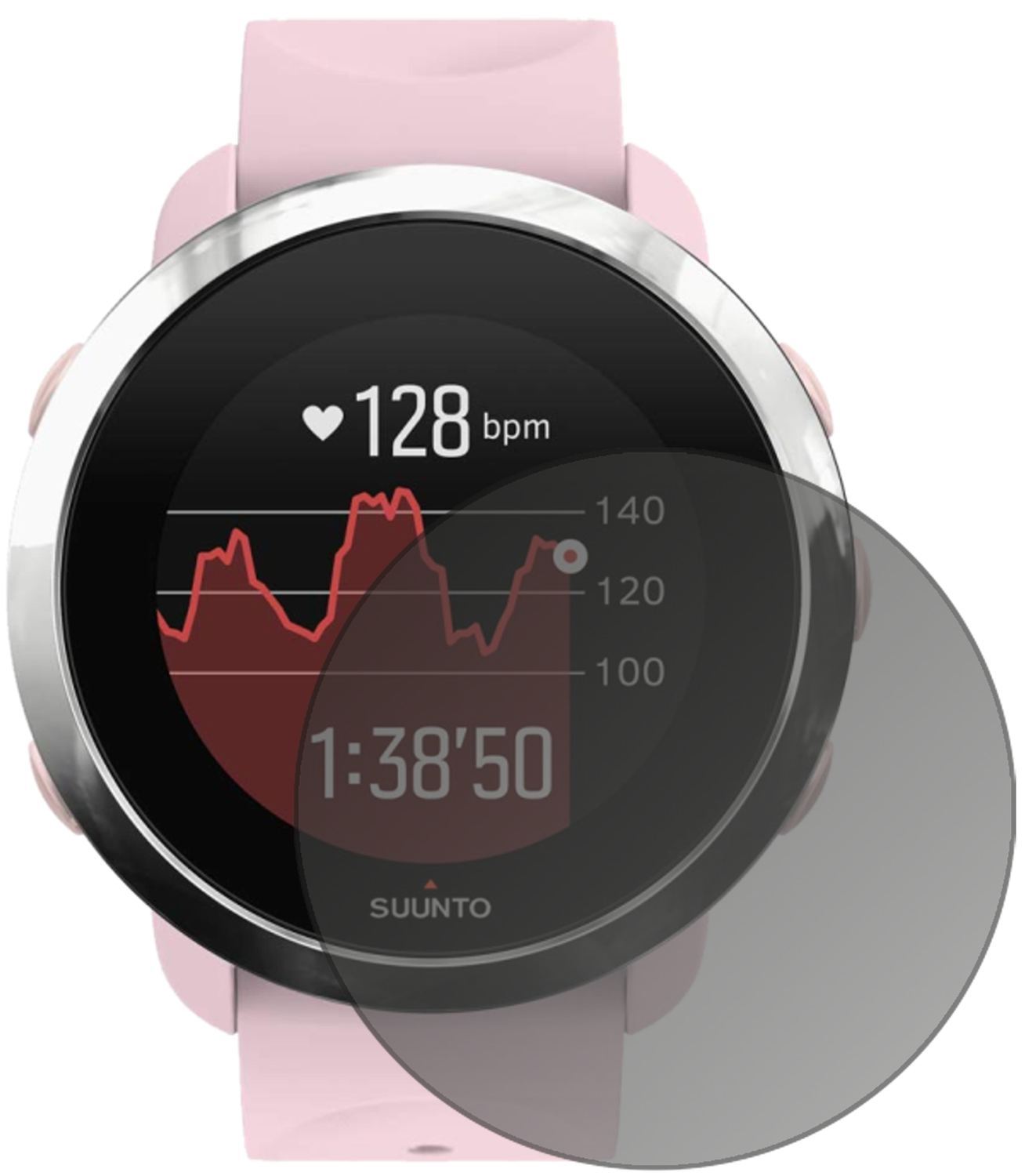 Blickschutzfolie für Suunto 3 Fitness matt Schutzf (2)