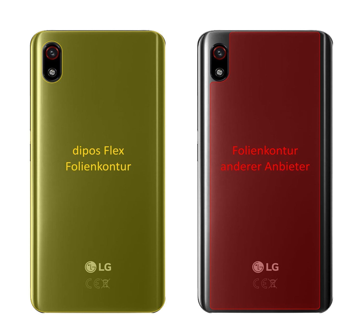 2x 3D Full Cover Schutzfolie für LG W10 Alpha Rück (2)