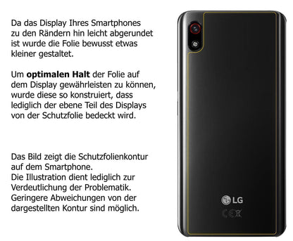 2x Schutzfolie matt für LG W10 Alpha Rückseite Dis (6)