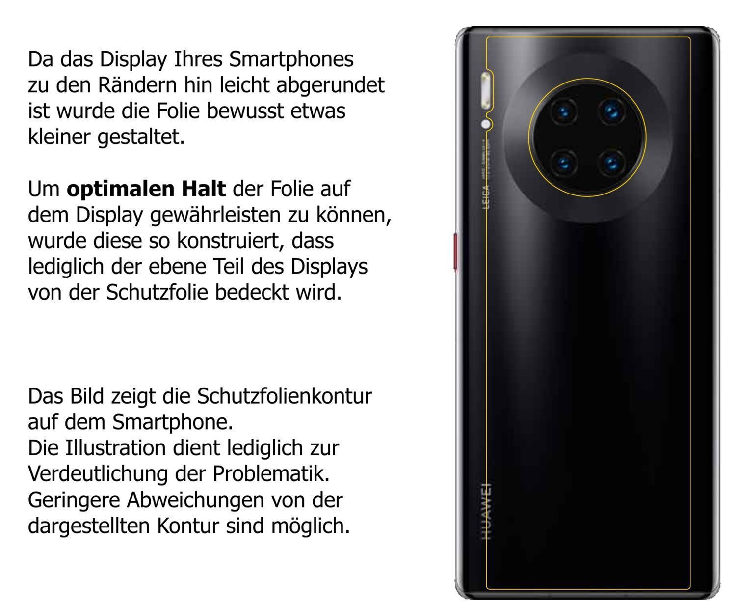 1x 9H Schutzfolie matt für Huawei Mate 30 Pro Rück (3)
