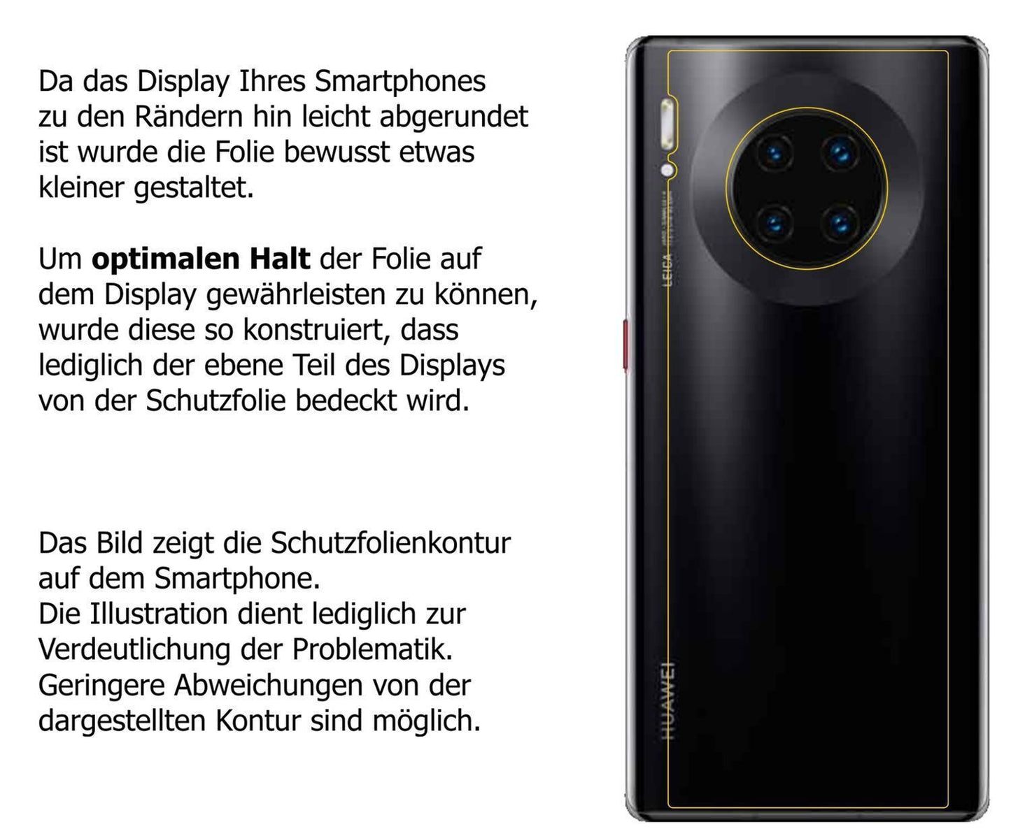 1x 9H Schutzfolie für Huawei Mate 30 Pro Rückseite (3)