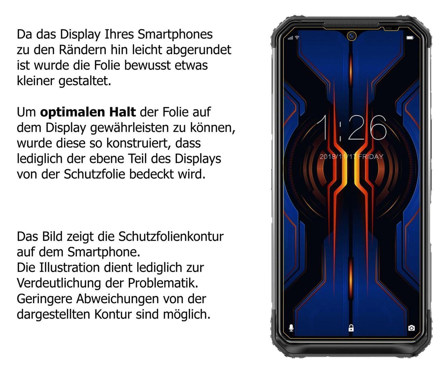 5x Schutzfolie klar für Doogee S95 Pro Display-Sch (5)