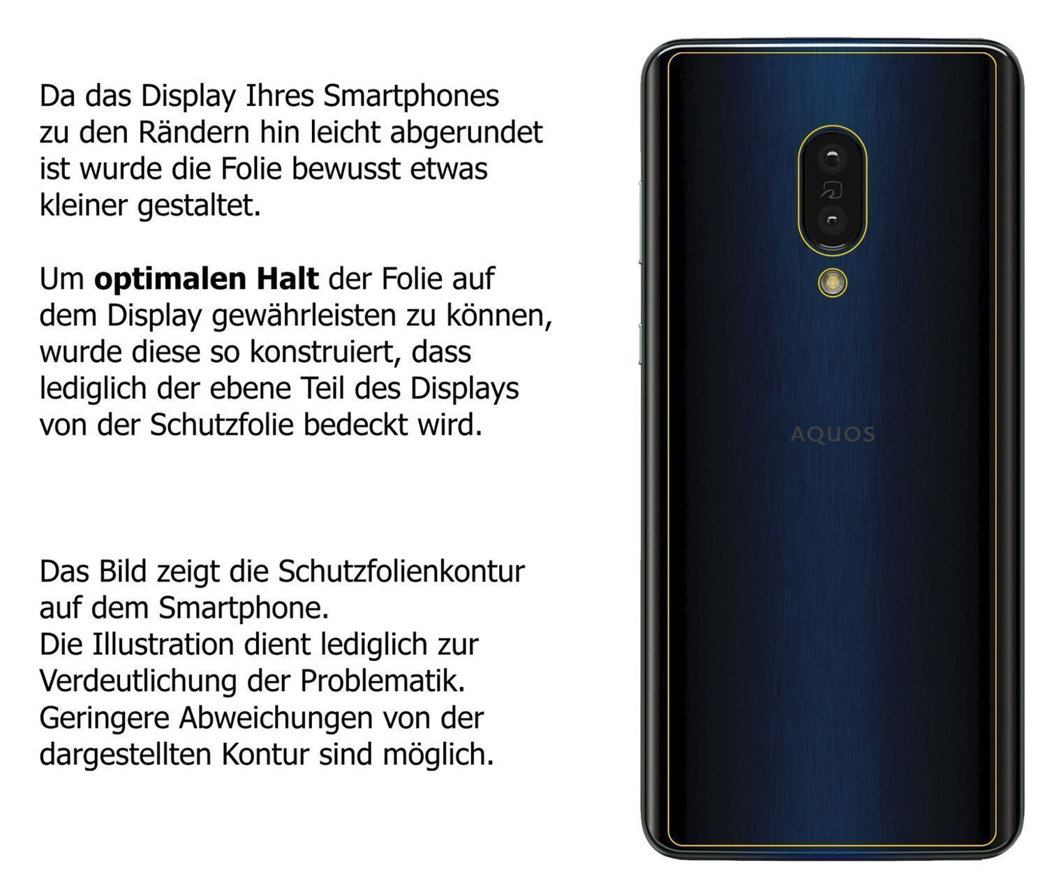 2x 9H Schutzfolie für Sharp Aquos Zero 2 Rückseite (3)