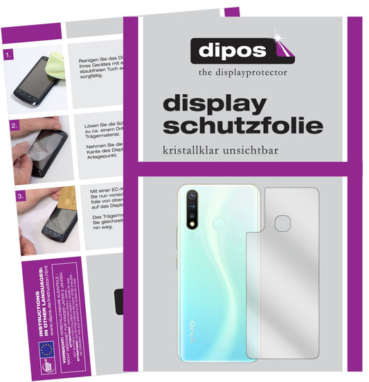 2x Schutzfolie klar für Vivo U20 Rückseite Display (1)