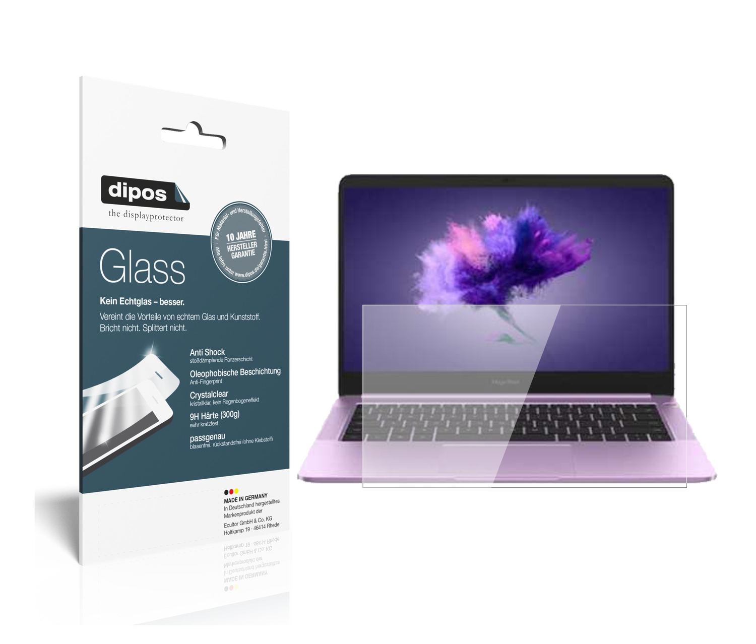 1x 9H Schutzfolie für Honor MagicBook 15.6 Zoll Pa (1)