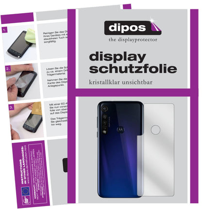 2x Schutzfolie klar für Motorola Moto G8 Plus Rück (1)