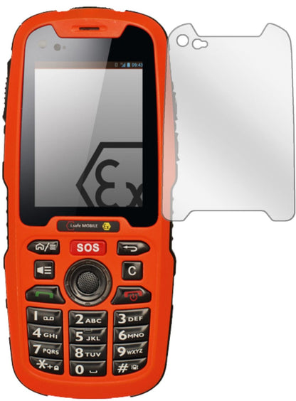 5x Schutzfolie klar für i.safe MOBILE IS320.1 Disp (2)