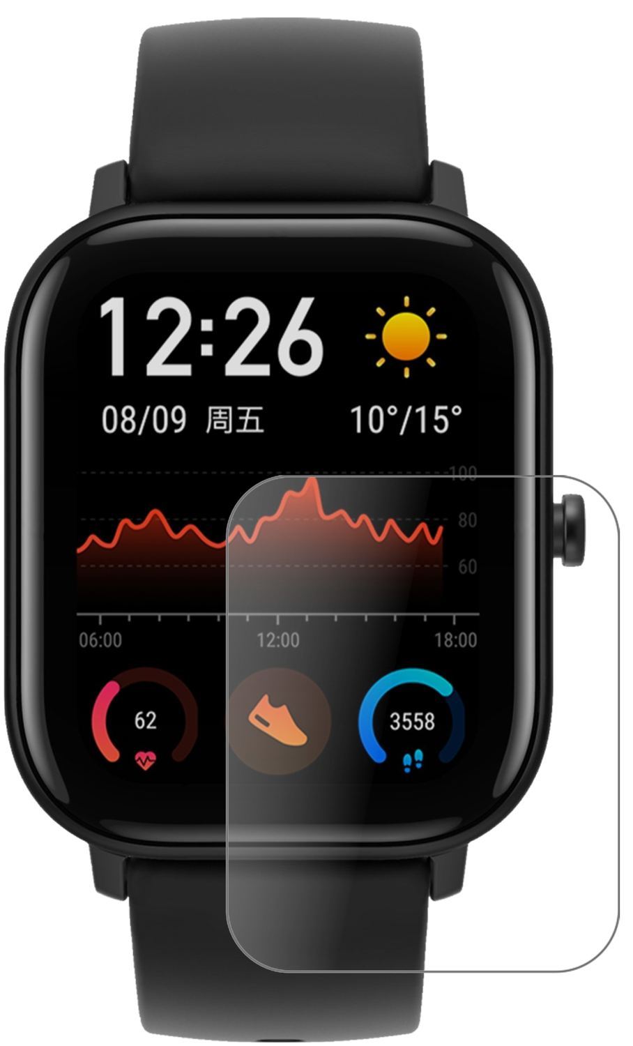 1x 9H Schutzfolie matt für Huami Amazfit GTS Panze (2)