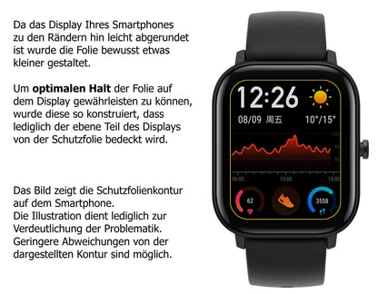 1x 9H Schutzfolie für Huami Amazfit GTS Panzerfoli (3)