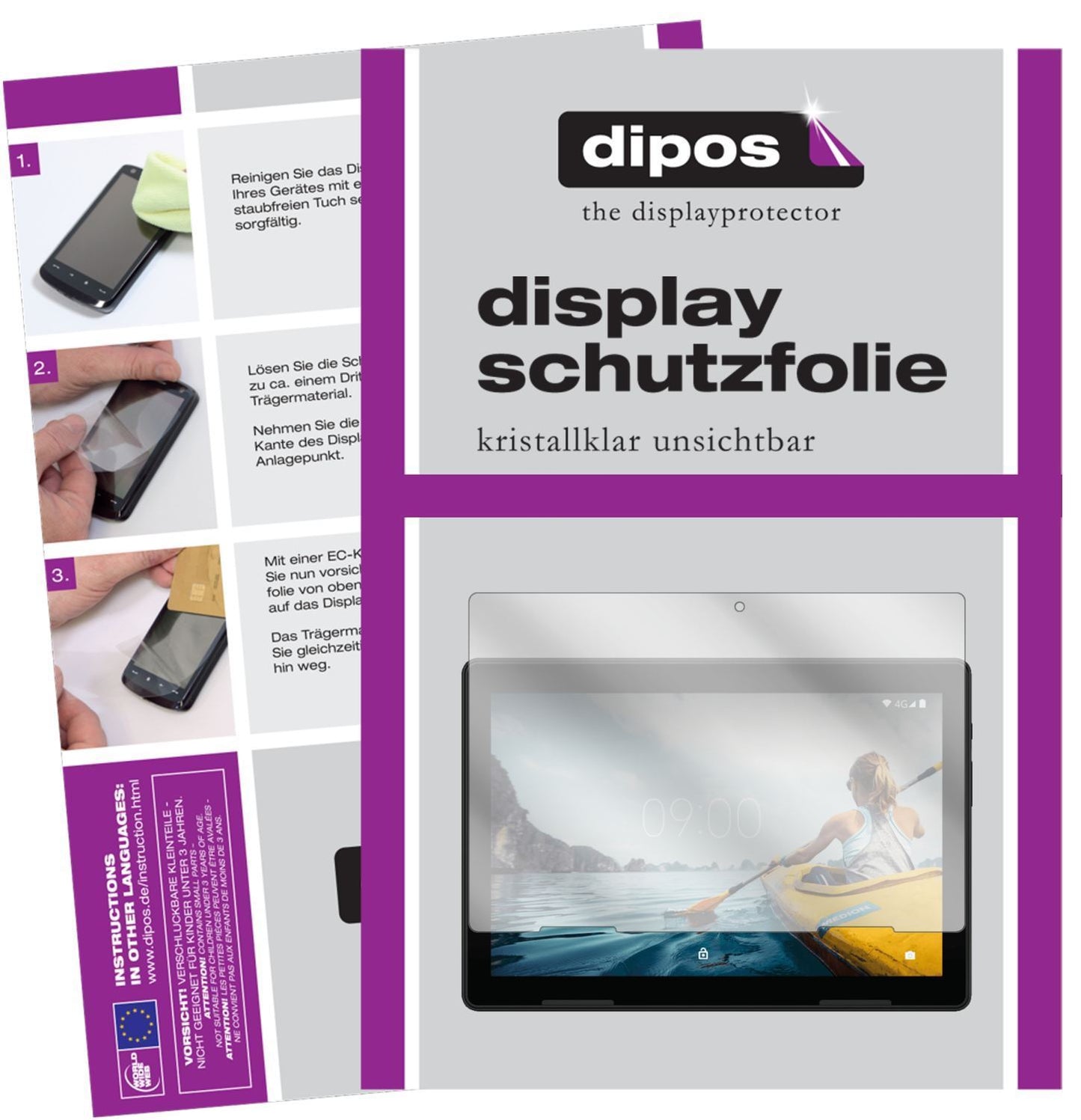 2x Schutzfolie klar für Medion LifeTab E10702 Disp (1)