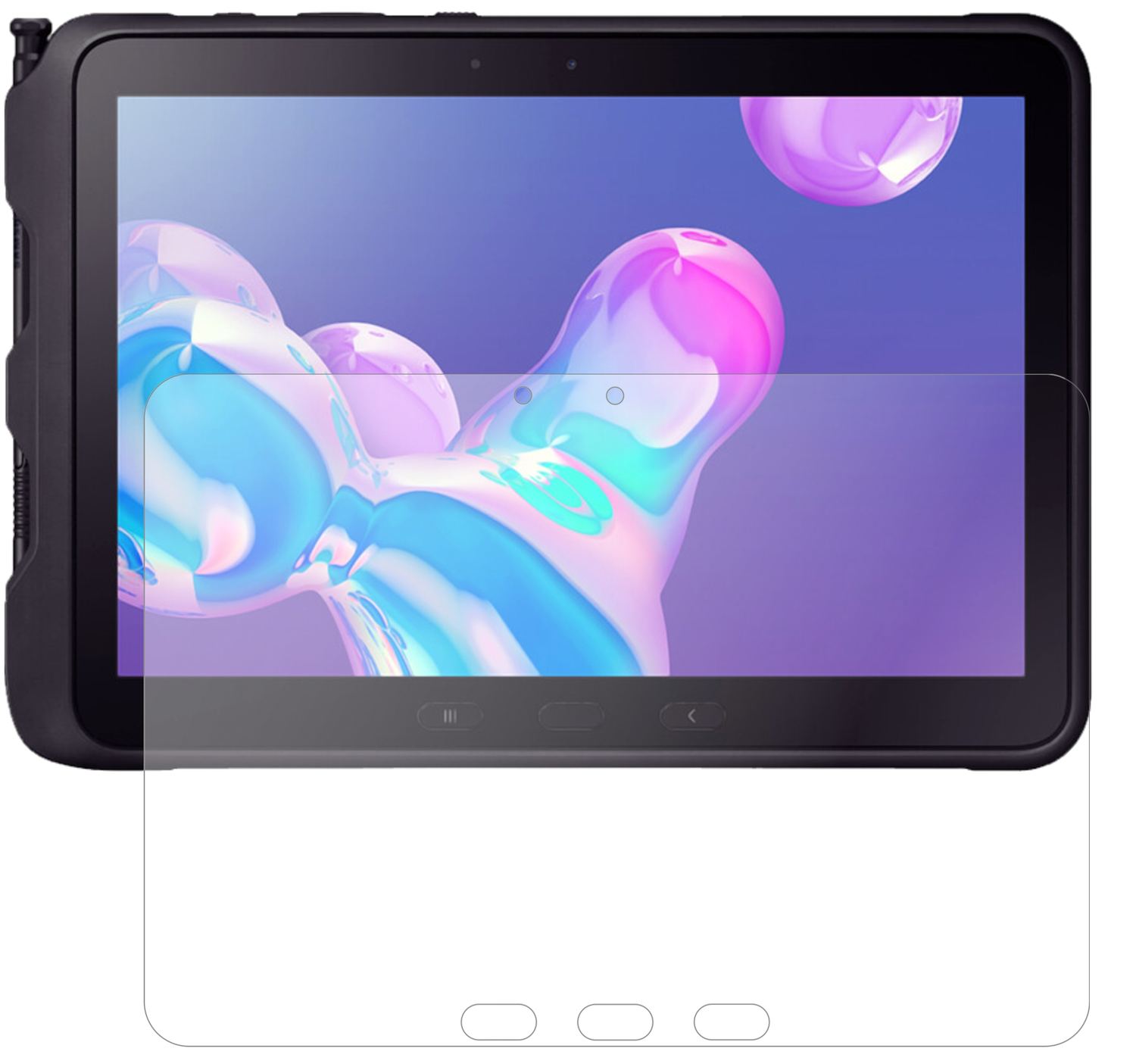 1x 9H Schutzfolie matt für Samsung Galaxy Tab Acti (2)